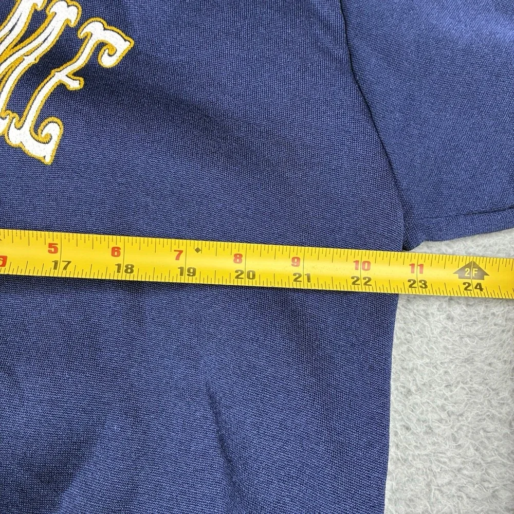 Vintage Notre Dame Nylon Crewneck Sweatshirt Mens Large Blue 70s 80s USA